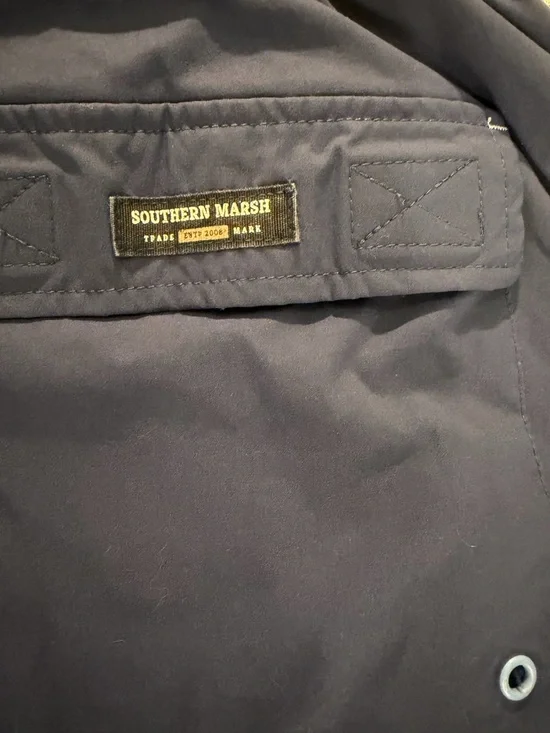 Southern Marsh Swim Trunks Men Medium Blue Duck Logo Elastic Waist Shorts - Picture 4 of 13